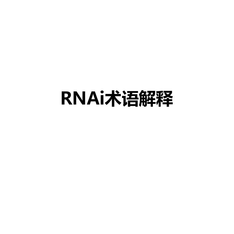 RNAi术语解释 复习备考资料 PDF电子版